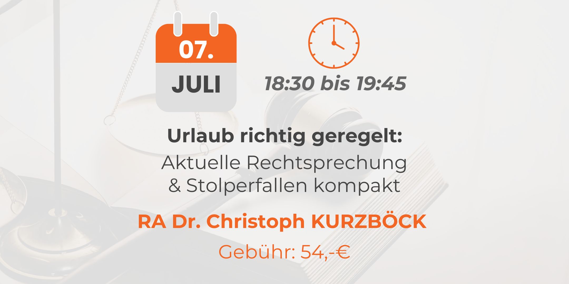 Webinar: Urlaub richtig geregelt