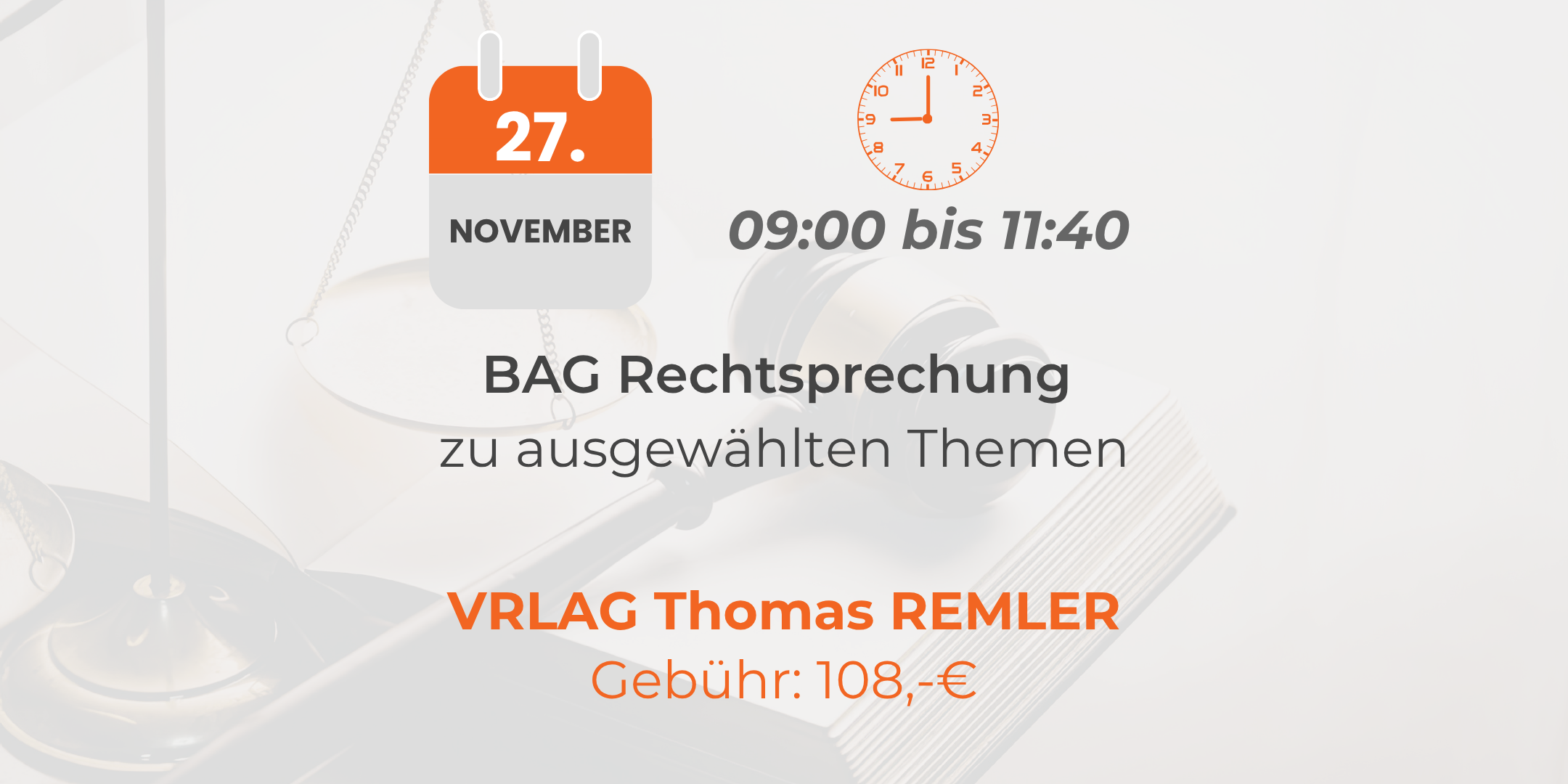 Seminar: BAG-Rechtsprechung im Arbeitsrecht: Aktuelle Urteile praxisnah erklärt